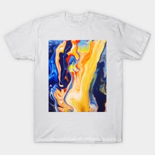 Desert Night Cold Dusk Abstract Fluid Art Strokes T-Shirt